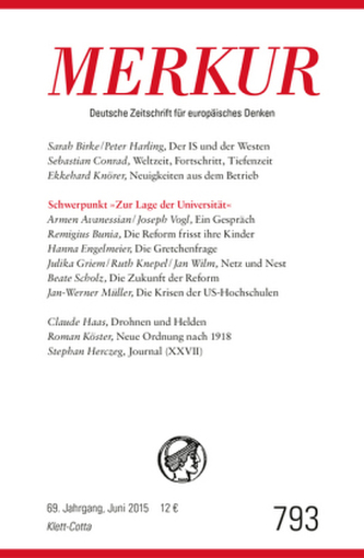 MERKUR Deutsche Zeitschrift für europäisches Denken. Nr.793