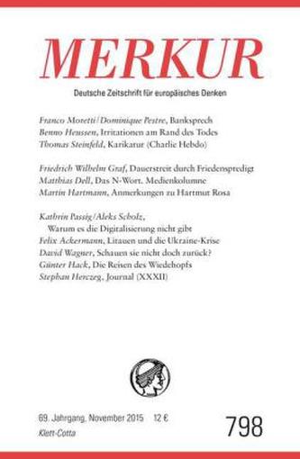 MERKUR Deutsche Zeitschrift für europäisches Denken. Nr.798