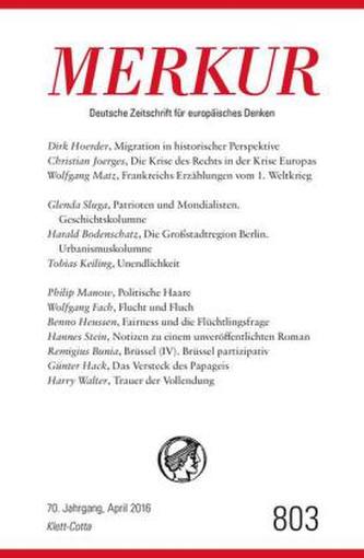 MERKUR Deutsche Zeitschrift für europäisches Denken. Nr.803