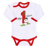Body s potiskem New Baby Moje první Vánoce - velikost 62 (3-6m)