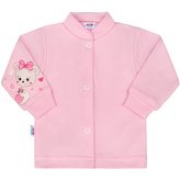 Kojenecký kabátek New Baby medvídek růžový - velikost 74 (6-9m)