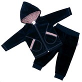 2-dílná semišková souprava New Baby Checkered - velikost 74 (6-9m)