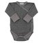 Zimní kojenecké celorozepínací body Baby Service Retro šedé - velikost 68 (4-6m)