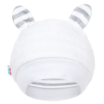 Luxusní dětská zimní čepička s oušky New Baby Zebra - velikost 80 (9-12m)