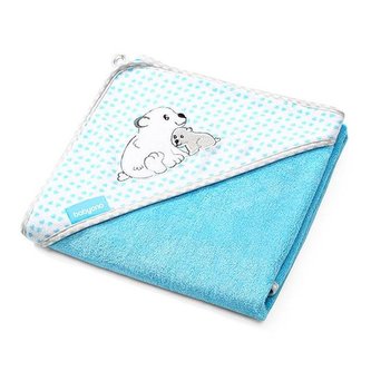 Dětská bambusová osuška s kapucí BabyOno modrá 76x76 cm