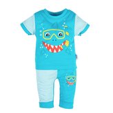Kojenecké tričko s krátkým rukávem a tepláčky New Baby Shark - velikost 86 (12-18m)
