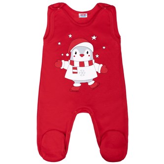 Kojenecké bavlněné dupačky New Baby Winter Penguin - velikost 80 (9-12m)