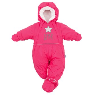 Zimní kombinéza 2v1 New Baby růžová - velikost 80 (9-12m)