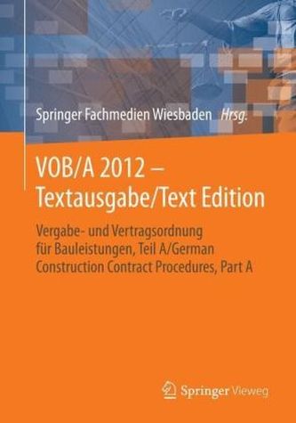 VOB/A 2012 - Textausgabe / Text Edition