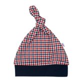 Kojenecká bavlněná čepička New Baby Checkered - velikost 74 (6-9m)