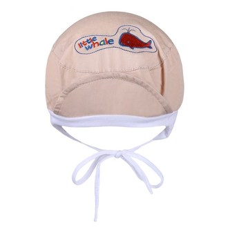 Letní dětská čepička New Baby Little Whale béžová - velikost 80 (9-12m)