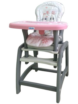 Jídelní židlička Baby Mix 2v1 růžová Jídelní židlička Baby Mix 2v1 růžová