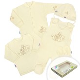 5-dílná soupravička New Baby Veverky v krabičce béžová - velikost 62 (3-6m)