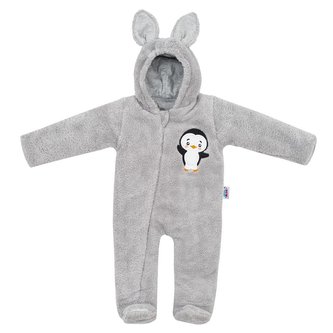 Zimní dětská kombinéza New Baby Penguin šedá