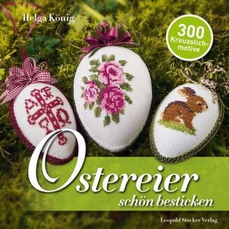 Ostereier schön bestickt