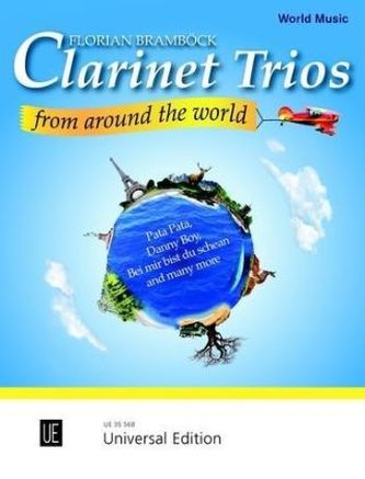 Clarinet Trios from around the World, für 3 Klarinetten, Partitur und Stimmen