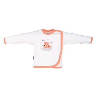 Kojenecká bavlněná košilka New Baby Liška lososová - velikost 62 (3-6m)