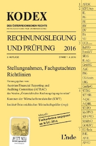 KODEX Rechnungslegung und Prüfung 2016 (f. Österreich)