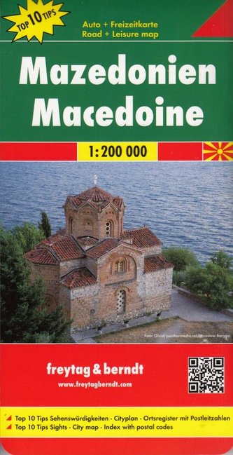 Freytag & Berndt Autokarte Mazedonien. Makedonija. Macedonie. Macedoine. Macedonia