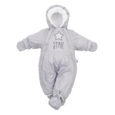 Zimní kombinéza 2v1 New Baby šedá - velikost 80 (9-12m)