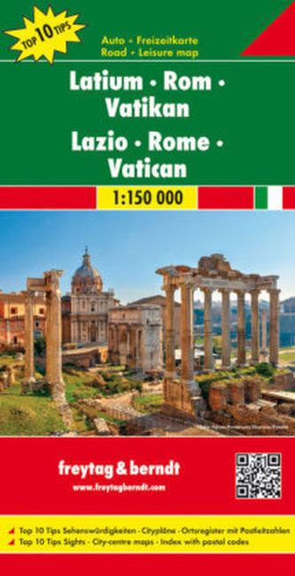 Freytag & Berndt Autokarte Latium, Rom, Vatikan. Lazio, Rome, Vatican