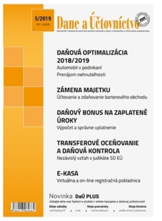 Dane a účtovníctvo 5-2019