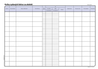 Kniha vydaných faktúr, A4, 32 listov