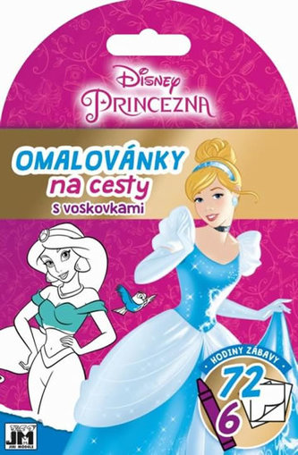 Omalovánky na cesty s voskovkami Princezny