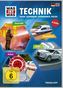 Technik - Autos, Feuerwehr, Eisenbahnen, Polizei, 4 DVDs