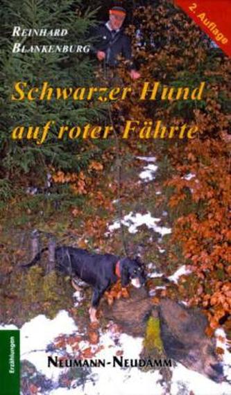 Schwarzer Hund auf roter Fährte