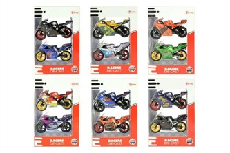 Motorka 2ks plast 9cm asst 6 barev v krabičce