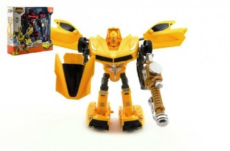 Transformer auto/robot s doplňky plast 25cm asst 2 barvy v krabici