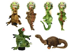 Maňásek dinosaurus 30cm plyš asst 3 druhy 2 barvy na kartě