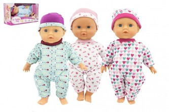 Miminko měkké tělo 32 x 18 x 12 cm, 30 cm plast, 4 druhy (1ks v krabici)