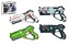 Pištoľ Territory laser game set 2ks plast na batérie asst 2 farby v krabici 34x38x9cm