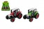 Traktor plast/kov 14cm asst 2 barvy na zpětné natažení 6ks v boxu