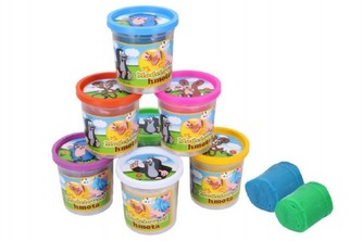 Modelína/Plastelína hmota Krtek 140g asst 8 barev v kelímku