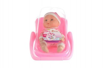 Miminko v nosítku pevné tělo plast 25cm 3 barvy - 1 kus