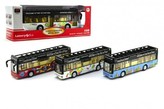 Autobus kov 21cm na baterie se zvukem se světlem 3 barvy v krabičce - 1 kus