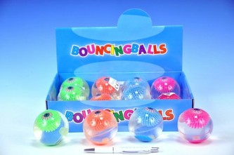 Hopík s okem plast 6,5cm na baterie se světlem asst 4 barvy 12ks v DBX