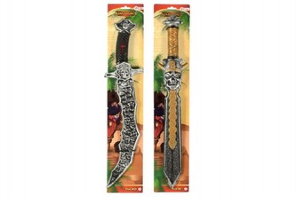 Meč pirát plast 58cm, 2 druhy, na kartě - 1 kus