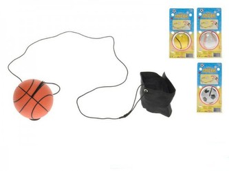 Míček vracející se 6cm asst 4 druhy na kartě