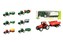 Traktor mini 7cm s přívěsem 9cm plast , v krabičce 21x7x5cm - 1 kus