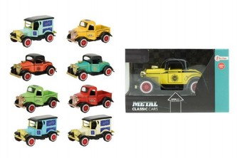 Auto veterán kov 10cm asst na zpětné natažení  v krabičce