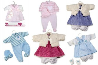 Oblečky pro panenku/miminko 42 cm (6ks v sáčku)