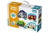 Puzzle baby dopravné prostriedky 4ks v krabici 27x19x6cm 2+