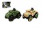 Auto vojenské převracecí plast 8cm na baterie 2 barvy v krabičce 11x8,5x8cm - 1 kus