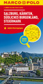 MARCO POLO Karte Salzburg, Kärnten, Südliches Burgenland, Steiermark. Salzburg, Carinthia, Southern Burgenland, Styria,. Salzbou