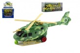 Vrtulník/Helikoptéra plast 25cm na baterie se světlem se zvukem asst 2 barvy v krabičce 8ks v boxu