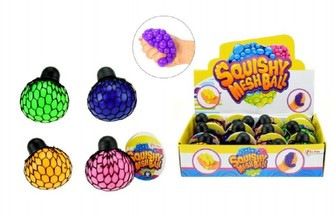 Míček antistresový sliz 5cm asst 4 barvy 12ks v boxu